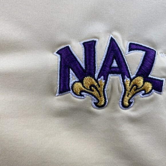 Foot Joy Mens Shirt Small with Nazareth College Logo Yellow - Picture 4 of 5